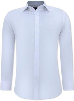 Gentile Bellini Nette overhemden voor slim fit stretch Wit - L