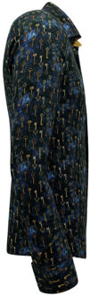 Gentile Bellini Overhemden lange mouwen met print - maat S Blauw