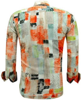 Gentile Bellini Overhemden met kleurrijke s bruin - maat XL Veelkleurig