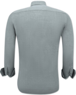 Gentile Bellini Oxford lange mouw effen - maat S Grijs