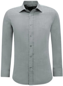 Gentile Bellini Oxford lange mouw effen - maat XXXL Grijs