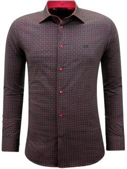 Gentile Bellini Print lange mouwen slim fit Rood - XL