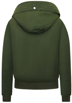 Gentile Bellini Winterjassen kort met capuchon - maat L Groen