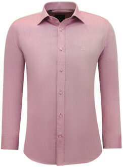 Gentile Bellini Zakelijke effen oxfordslim fit fuchsia Veelkleurig - XXXL