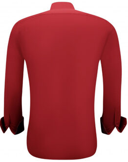 Gentile Bellini Zakelijke katoenen slim fit stretch Rood - XL