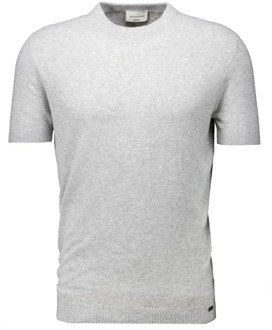 Gentiluomo Stijlvol Bouclé T-Shirt Lichtgrijs Heren Gentiluomo , Gray , Heren - 2Xl,Xl,L
