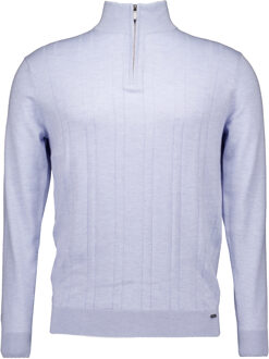 Gentiluomo Turtle zip ls sweaters Licht blauw - XL