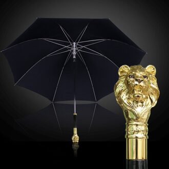 Gentleman Paraplu Regen Vrouwen Mannen Parapluie Paraplu Leeuw Luipaard Paraguas Elegante Paraplu Voor Show Parasol Paraplu Oranje