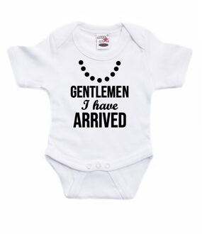 Gentlemen I have arrived kraamcadeau rompertje wit meisjes 92 (18-24 maanden)