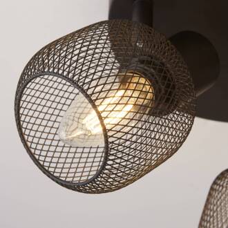 Genua Plafondlamp - Mesh Cage Zwart