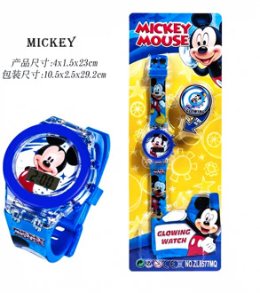 Genuine Children's Cartoon Flashing Light Electronic Watch Luminous Watch Spiderman Elsa Light Toy Watch Student Gift