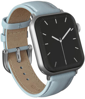 Genuine Leather Band voor de Apple Watch | 38/40/41/42 mm - Dream / Silver Lichtblauw - 42 mm
