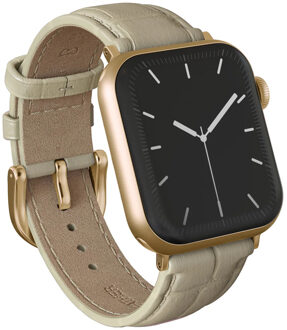 Genuine Leather Band voor de Apple Watch | 44/45/46/49 mm - Buttermelt / Gold Beige - 49 mm