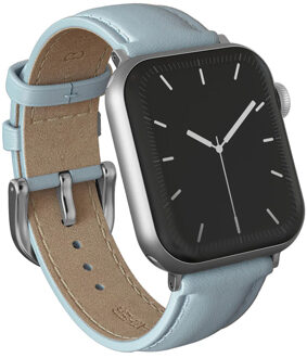 Genuine Leather Band voor de Apple Watch | 44/45/46/49 mm - Dream / Silver Lichtblauw - 49 mm