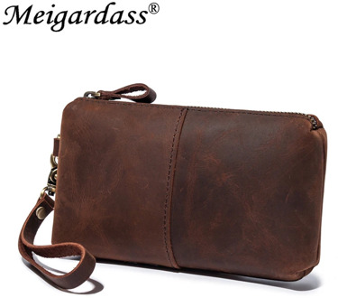 Genuine Leather Casual Men Clutch Bag Business Hand Bags For Men Long Wallet Mobile Phone Pouch men Party Purse and Handbags