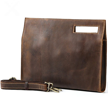 Genuine Leather Men Fashion Man Crazy Horse Cowhide Shoulder Handbag Retro Messenger Bags Male Briefcase Men Travel Bag Handbags