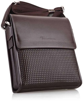 Genuine Leather Men's Boutique Massanger Bag Handsome Casual Simple Shoulder Bag High Quality Solid Color Retro Business Bag