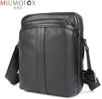 Genuine Leather Men's Shoulder Bag Crossbody Bag for Men Male Business Travel Messenger Bags for iPad Zipper Bag High Capacity