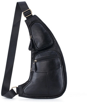 Genuine Leather Men Single Knapsack Rucksack Messenger Shoulder Bag Real Cowhide Male Sling Cross Body Chest Bags Back pack