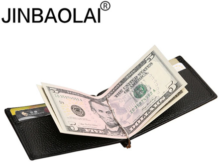 Genuine Leather Men Wallet Purse Case Bill With Male Slim Clamp For Money Clip And I Metal Holder Thin Cash Credit Card Kashelek