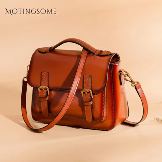 Genuine Leather Retro Style Women Satchels Bag Stylish Natural Leather Soft Hand Bag Cowhide Leather Shoulder Large 2020 New