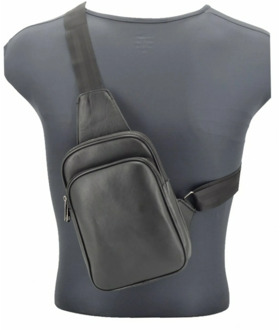 Genunie Leather Sling Bag, Shoulder Backpack Chest Pack Causal Crossbody Daypack for Women Men