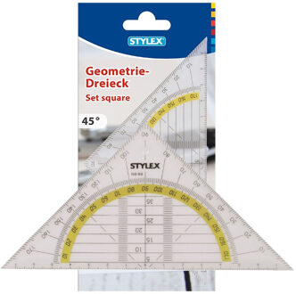 Geodriehoek 14 cm voor op school