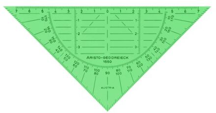 Geodriehoek Aristo 14 Cm Flexibel Groen Wit