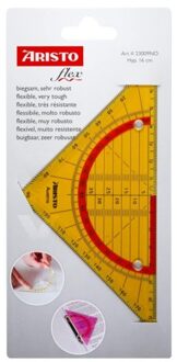 Geodriehoek Aristo Geoflex 14cm Flexibel Neon Oranje