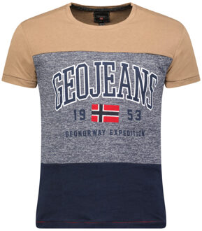 Geographical Norway t-shirt heren jerudico taupe - maat XL Veelkleurig