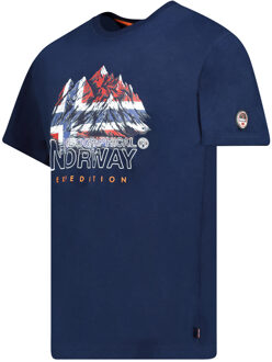 Geographical Norway Tee SS Jummit Shirt Blauw