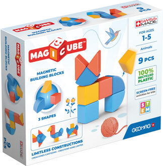 Geomag Magicube 3 Shapes Recycled Animals 9 Delig