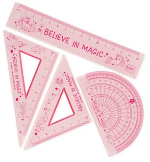 geometrie liniaal set - unicorn