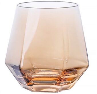Geometrie Whiskey Glas Diamant Kristal Glas Cup Gouden Velg Transparante Koffie Melk Thee Mok Thuis Bar Drinkware Glazen Beker amber