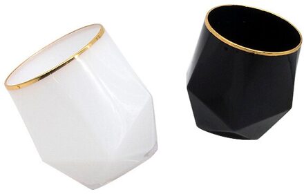 Geometrie Whiskey Glas Diamant Kristal Glas Cup Gouden Velg Transparante Koffie Melk Thee Mok Thuis Bar Drinkware Paar Glazen Cup wit