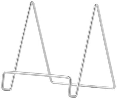 Geometrische Desktop Plaatsing Stand Mobiele Telefoon Boek Krant Collection Opbergrek Tijdschrift Display Houder L-zilver