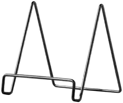 Geometrische Desktop Plaatsing Stand Mobiele Telefoon Boek Krant Collection Opbergrek Tijdschrift Display Houder L-zwart