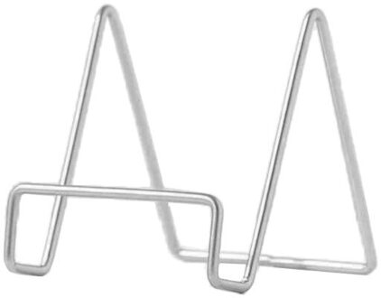 Geometrische Desktop Plaatsing Stand Mobiele Telefoon Boek Krant Collection Opbergrek Tijdschrift Display Houder S-zilver
