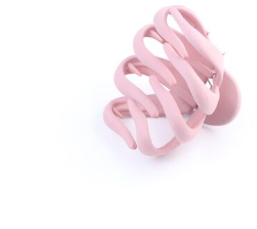 Geometrische Frosted Haar Klauwen Krab Plastic Haar Haarspeldjes Voor Vrouwen Meisjes Haarspelden Mode Eenvoudige Haaraccessoires roze
