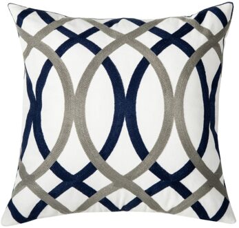 Geometrische Katoen Borduren Super Zachte Pluche Diamant Decoratieve Kussensloop Huishoudelijke Handgemaakte Polyester Stoel Sofa Cushioncover 02