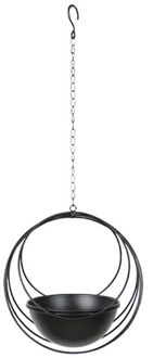 Geometrische Metalen Iron Plant Hanger Opknoping Mand Plafond Planter Bloempot Houder Tuin Balkon Decoratie zwart