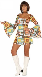 Geometrische patronen disco outfit voor dames - Volwassenen kostuums