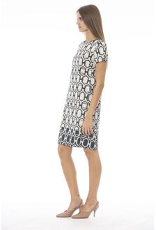 Geometrische Print Jurk Ivoor - EU 38 / UK 10