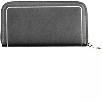 Geometrische Ritsportemonnee model By12690 Zwart - One Size