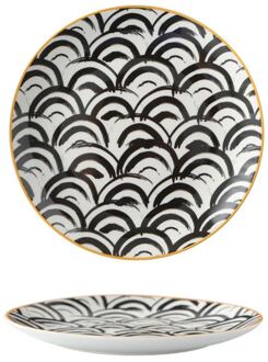 Geometrische Serie Westerse Voedsel Plaat Keramische Ontbijt Fruitschaal Restaurant Decoratie Opknoping Plaat Keuken Benodigdheden