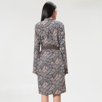 Geometrische vintage print tuniekjurk Veelkleurig