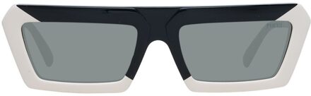 Geometrische Zonnebril Met Tweekleurig Ontwerp - maat Zwart