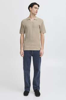 George gebreide polo - beige - maat 2XL