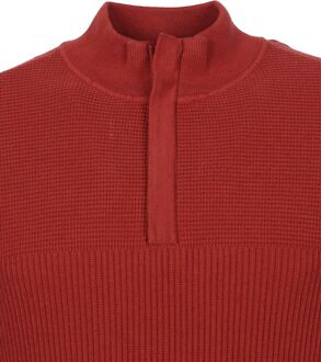 George Pullover Half Zip Roest Bruin - M