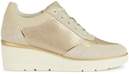 Geox Beige Sneakers voor Vrouwen Geox , Beige , Dames - 38 EU